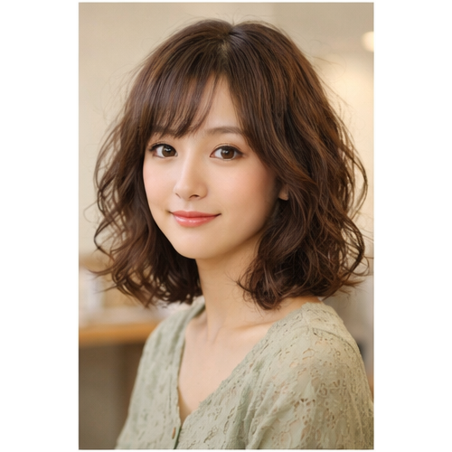 くせ毛風ボブパーマ